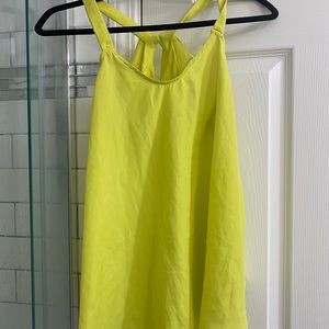 Neon green flowy top